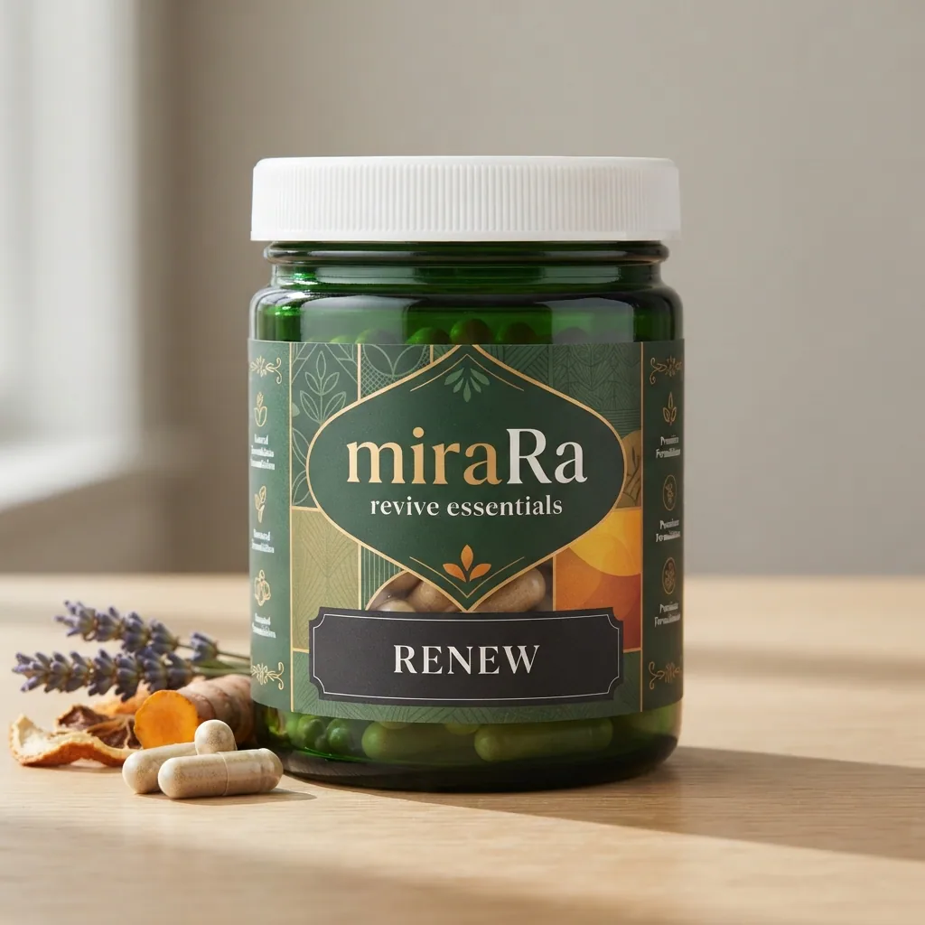 Mirara Revive Essentials bottle with capsules